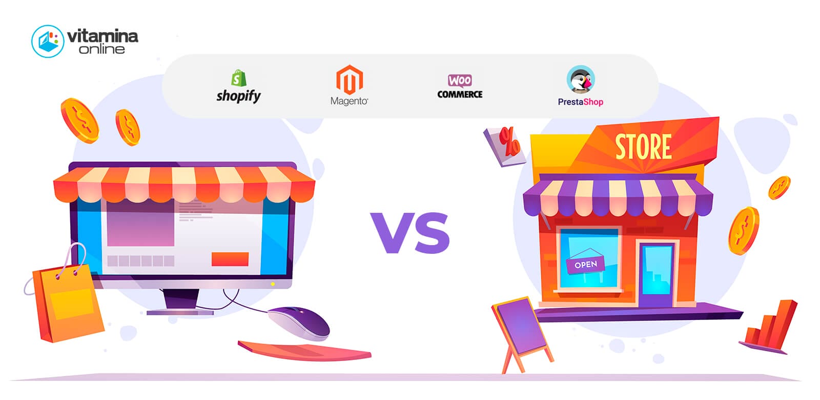 Comparación de plataformas de comercio electrónico (2021): Shopify vs Magento vs WooCommerce vs PrestaShop