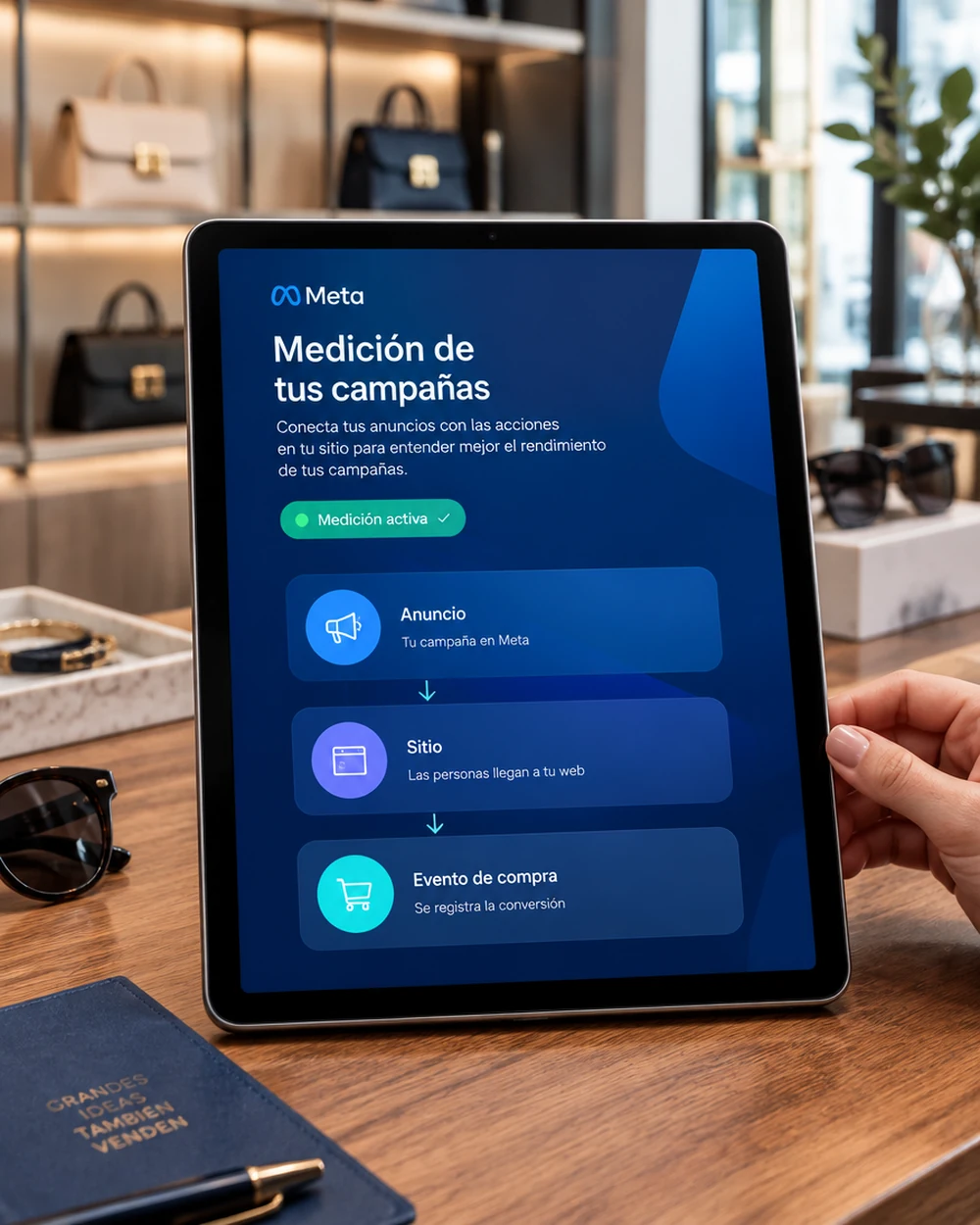 Cuenta de Meta Ads con medición confiable activa
