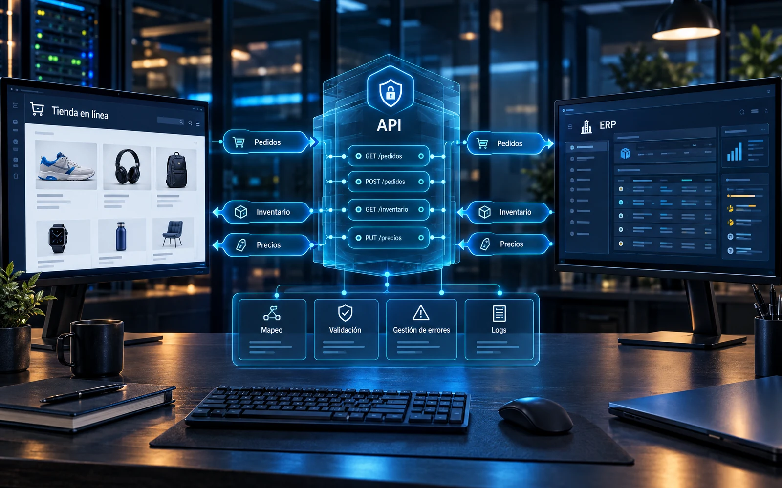 Desarrollo a la medida de una integración por API entre tienda en línea y ERP
