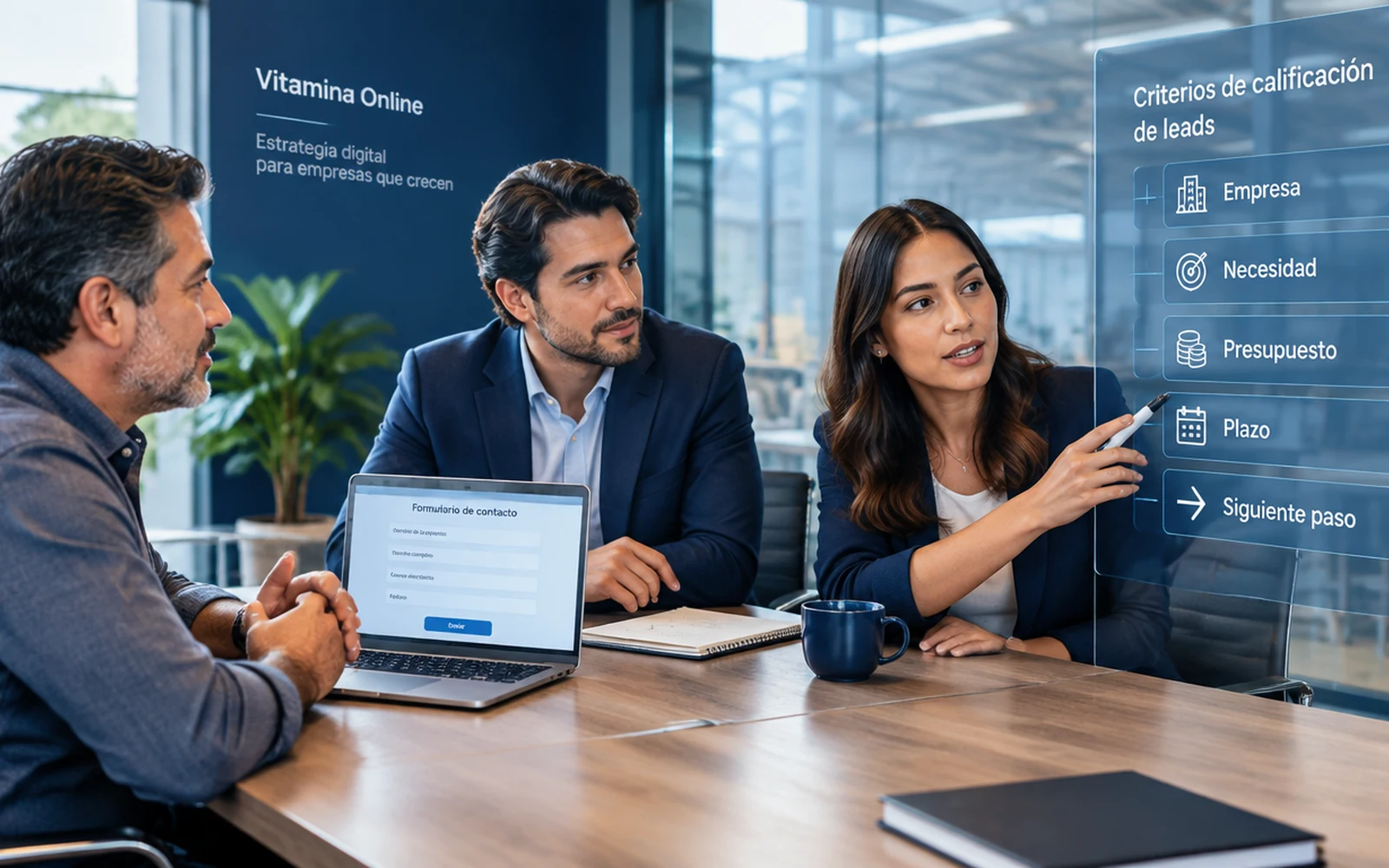 Equipo revisando criterios de calificación de leads B2B