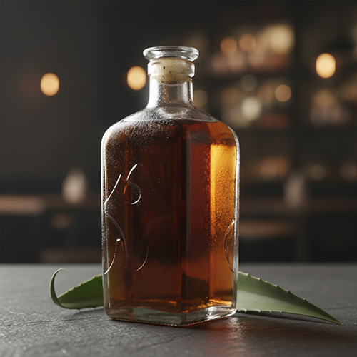 Vista previa: botella de tequila artesanal, bodegón premium