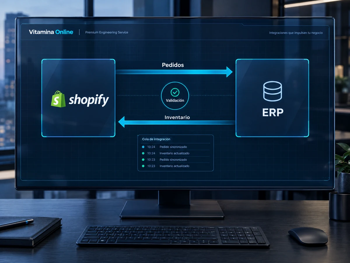 Sincronización de inventario y pedidos entre Shopify y un ERP