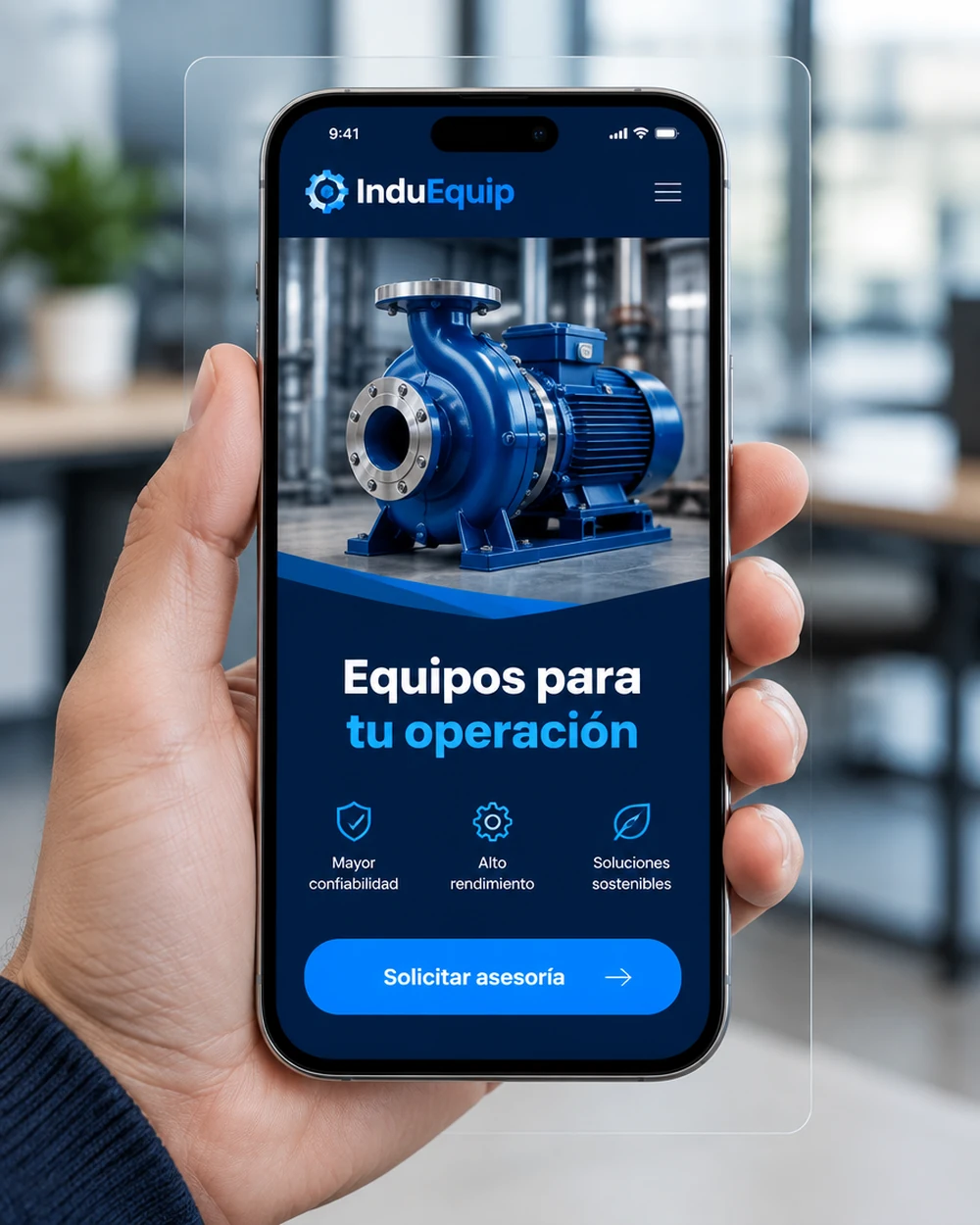 Landing page enfocada vista en celular