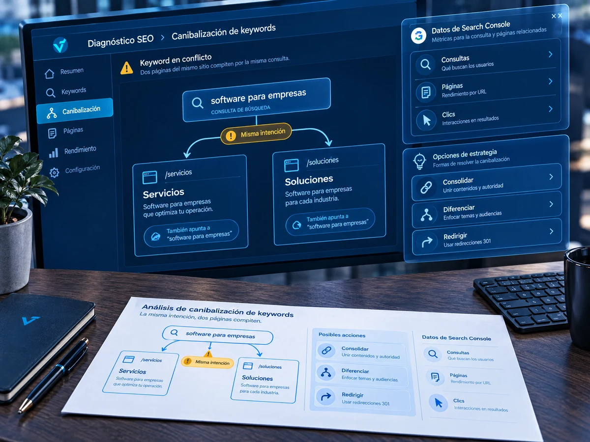 Diagnóstico de SEO para empresas con páginas que compiten por la misma búsqueda