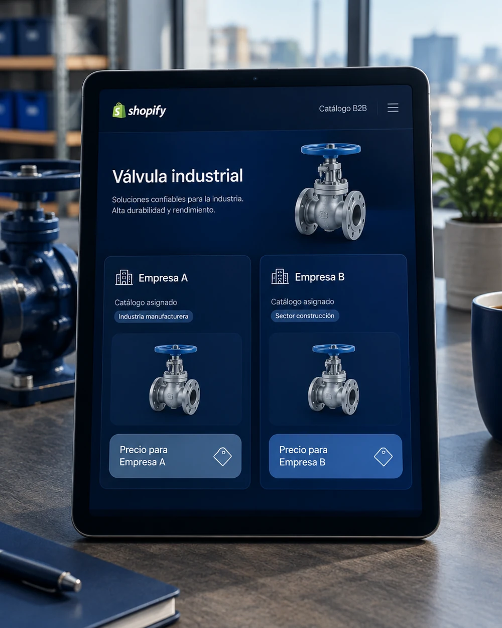 Catálogo B2B con precios por cliente en Shopify